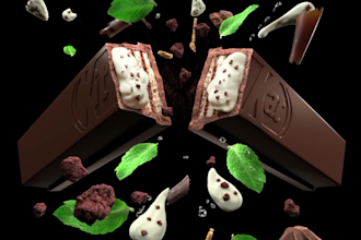 3d cgi food animation, chocolate bar 3d food beverage model snacks burger