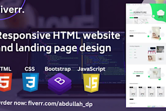 build responsive website design, redesign and landing page in HTML CSS bootstrap