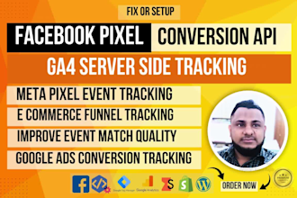 fix or setup facebook pixel conversion API, fb capi, ga4 server side tracking