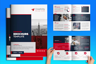 design brochure, company profile, catalog, and booklet