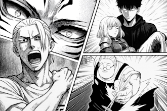 draw manga comic book, webtoon anime illustration for you