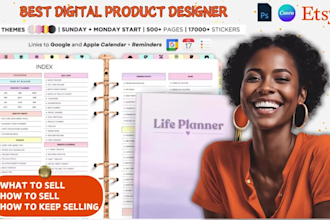 etsy digital planner etsy digital products etsy digital planner store design