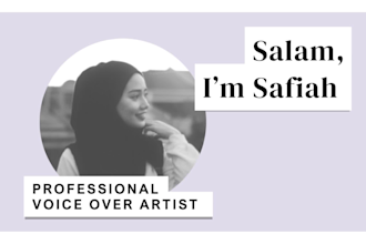 record high quality dynamic islamic voice over content