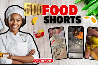 provide 500 trending food and health youtube shorts