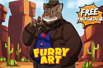 draw custom furry art, furry character, fursona, and anthro for you