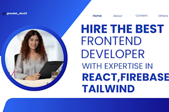 build a modern website using react js firebase tailwind css