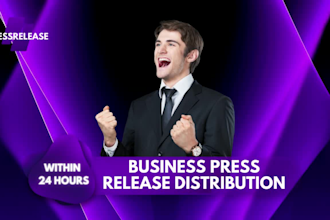 do press release publication within 24 hours for your project