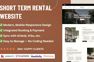 build short term rental website
