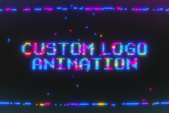 do custom logo and text animation