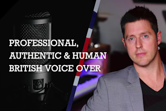 record a professional british english male voice over