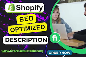 write shopify product descriptions with SEO title and tags