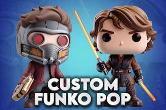 create cute 3d models character, toy, funko pop, action figure for 3d printing