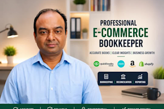 do ecommerce bookkeeping in quickbooks for amazon, shopify and etsy
