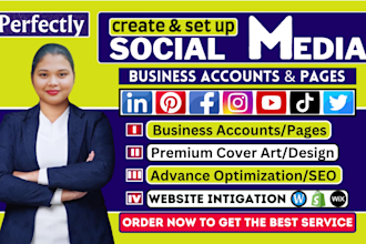 create and set up  your all social media accounts and facebook business page