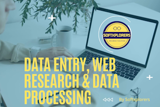 do any kind of data entry, web research and data processing