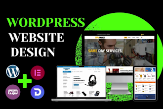 design modern wordpress website or landing page as elementor pro expert