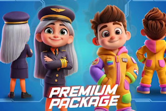 create stylized cute 3d mascot toy character modeling in cartoon style 3d print