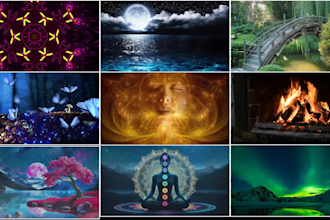 produce relaxing meditation videos, lullaby and rain videos with binaural beats