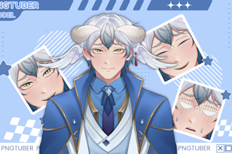 design custom pngtuber live2d avatar in anime style for streams