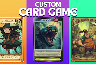 create card game design, tcg card, design card box mockup or board game