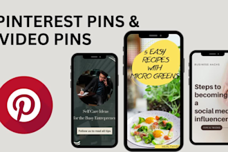 design impressive pinterest pins and video pins