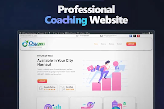 build a professional website for coaching institutes and businesses