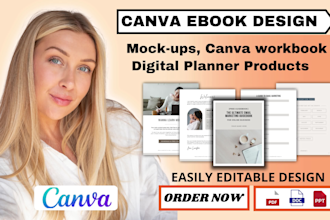do editable canva temaplate ebooks canva workbooks etsy digital products mockups