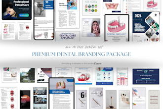 create your dental firm branding kit with logo