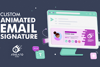 create a custom animated HTML email signature