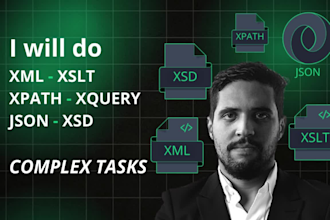 do xml xsl xsd, xslt, html, pdf, xpath, xquery, json project