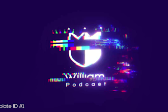 create professional glitch logo animations with intro video
