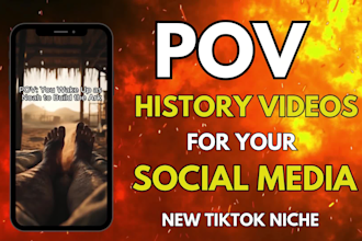 create viral faceless pov history videos for youtube shorts, tiktok