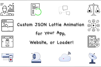 create custom lottie json animations for your website or app
