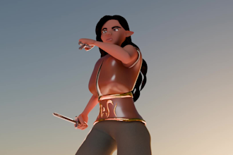 model and animate for game design