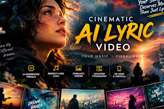 create hand drawn lyric video lyrics music video song lyric rap pop ai animation