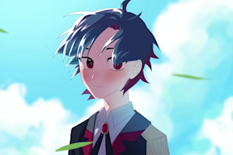 do 2d traditional frame to frame cartoon animation,2d line art anime music video