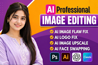 fix ai art, fix ai logo, fix flaws, brand kit and ai image upscale editing