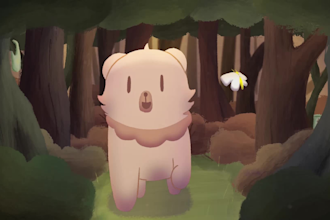 create a cute 2d animated gif or video