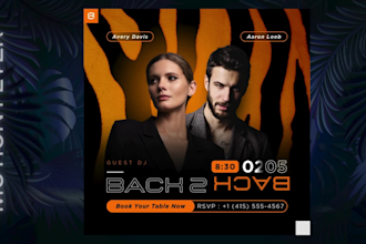 design animated motion graphics flyer for events, parties, clubs