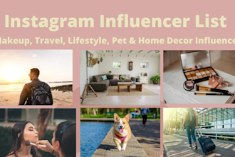 build 100 makeup, pet, lifestyle, travel, home decor, interior influencer list