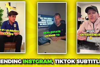 trending instagram tiktok subtitles and reels