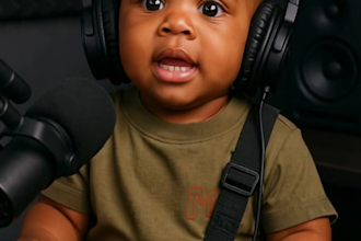 viral ai baby podcast reels ai baby avatar funny baby podcast talking ai baby