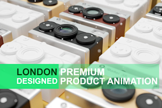 create a 3d product model and design with a product video