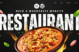 build a wordpress restaurant website, cafe and food website