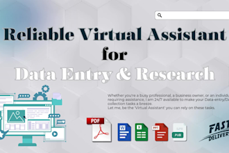 do data entry, internet research and emails collection