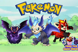 draw your pokemon fakemon with free tcg card