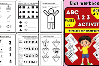 design kids activity books kids worksheets and kindergarten workbooks