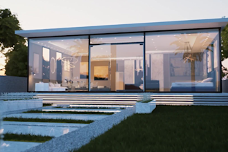 model and render shipping container projects