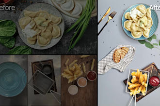 do food photo editing for menus