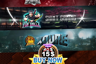 design ultimate gaming banners for youtube twitch twitter